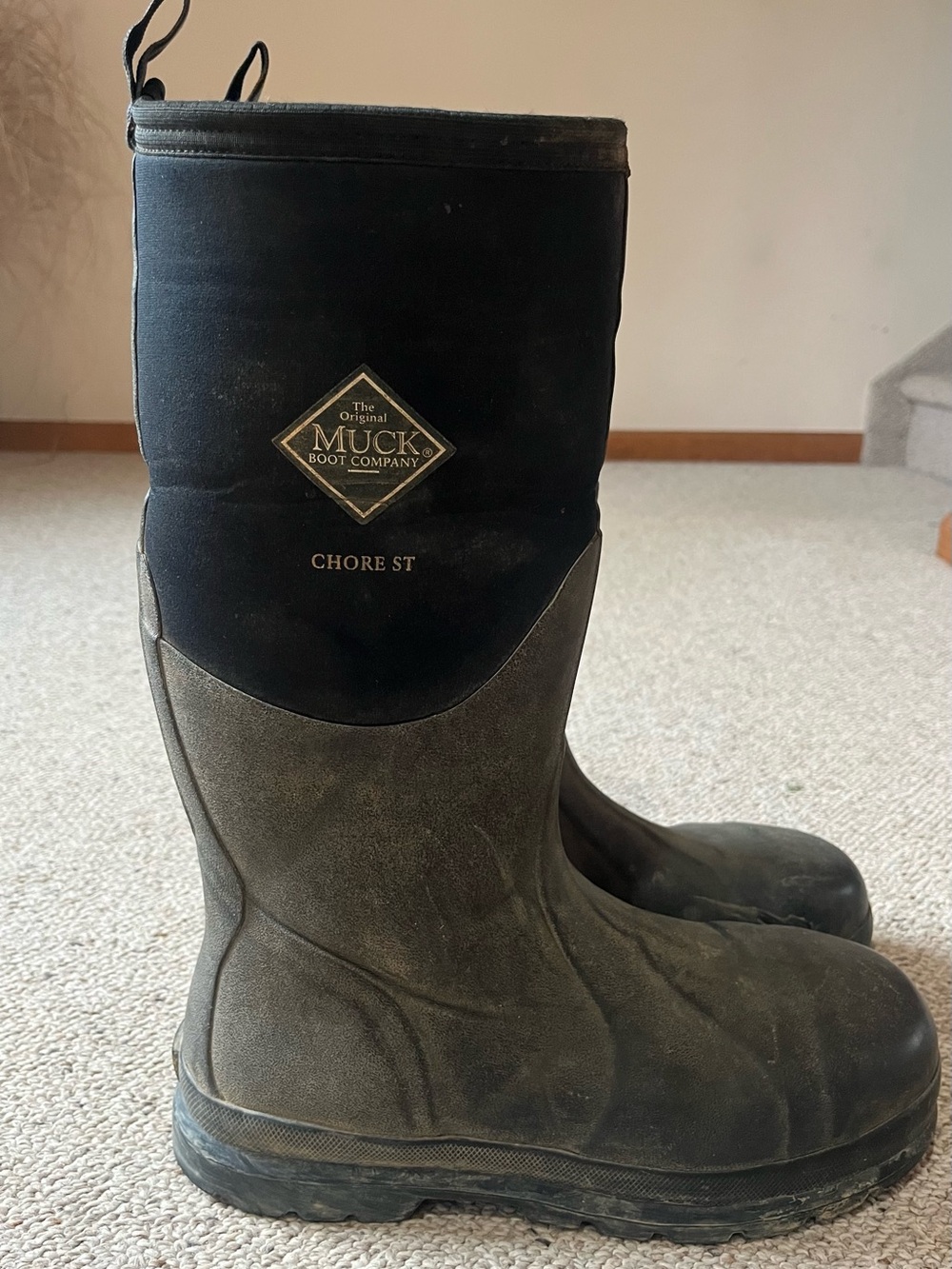 Men’s Chore ST Black/Gray Waterproof Work Boots
